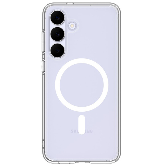 Carcasă Spigen Ultra Hybrid MagSafe pentru Samsung Galaxy S25 Ultra, transparentă / albă