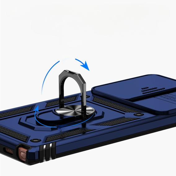 Husă blindată pentru Samsung Galaxy Note 20 Ultra, CamShield Slide, albastru