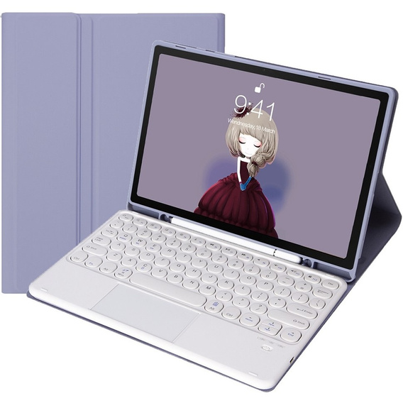 Carcasă + tastatură Samsung Galaxy Tab S6 Lite 2020 P610/P615 / S6 Lite 2022 10.4, Touchpad Pen Slot, violet