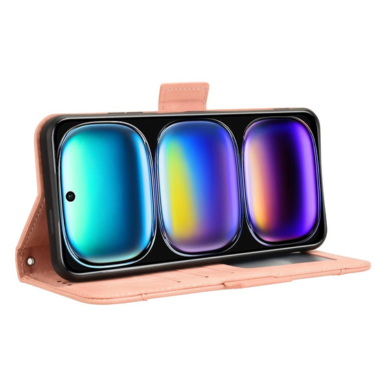 Cu clapetă pentru Infinix Hot 50i 4G, Card Slot, roz