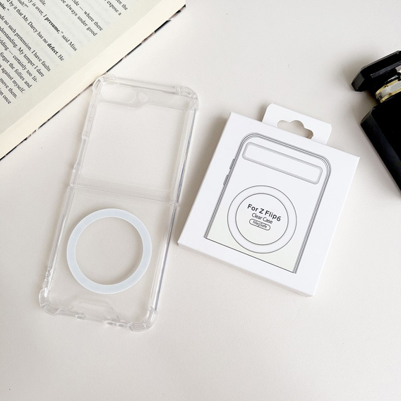 Huse pentru Samsung Galaxy Z Flip7 FE / Z Flip6, Dropproof MagSafe, transparentă