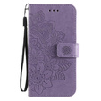 Cu clapetă pentru Samsung Galaxy S21 FE, Mandala, violet