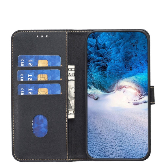 Husa cu clapetă pentru Xiaomi Redmi Note 13 Pro 4G, BINFEN Wallet, negru