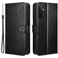 Cu clapetă pentru Samsung Galaxy A26, Crazy Horse Wallet, negru