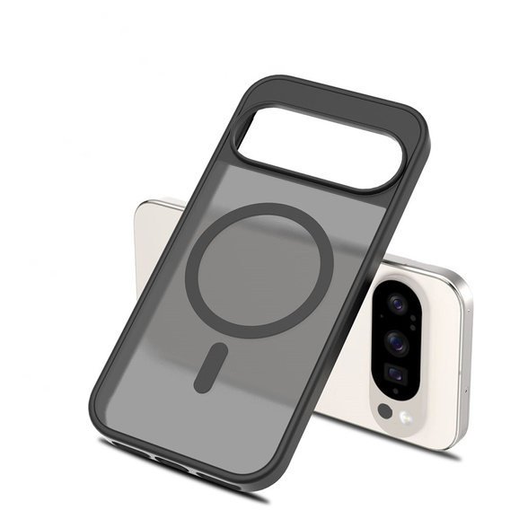 Carcasă Matt pentru Google Pixel 10 / 10 Pro, pentru MagSafe, negru translucid