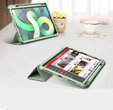 Huse pentru iPad Air 4 10.9 2020 / iPad Pro 11 2020 / 2018, Suritch Full Body, transparent / verde