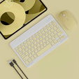 Set tastatură wireless și mouse Bluetooth pentru Android/Windows, galben