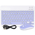 Set tastatură wireless și mouse Bluetooth pentru Android/Windows, violet