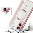 Cu clapetă pentru Samsung Galaxy S25 Edge, RFID Wallet MagSafe CamShield, roz