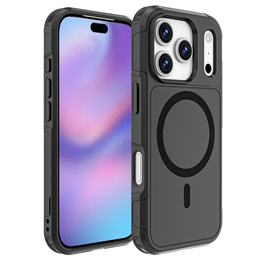 Husă MagForce pentru iPhone 17 Pro, pentru MagSafe, blindată, neagră