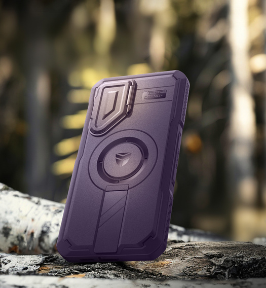 Husă blindată pentru Samsung Galaxy S25+ Plus, Dexnor CamProtect MagSafe, violet (Două rame)