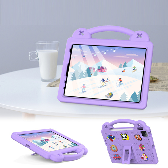 Husă pentru copii pentru iPad 10.9 2022 10 Gen, Cute Patterns, cu suport, violet