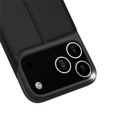 Husă Dux Ducis pentru iPhone 17 Pro, Skin Pro, cu clapetă, cu slot pentru card, negru