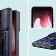 Husă blindată pentru Oppo Reno 13 Pro, CamShield Slide, albastru