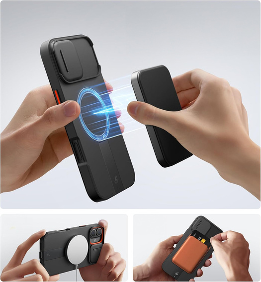 Husă pentru iPhone 12 / 12 Pro, Suritch Shockproof, pentru MagSafe, negru