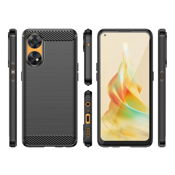 Huse pentru Oppo Reno8 T 4G, Carbon, negru