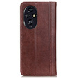 Husa cu clapetă pentru Honor 200 Pro 5G, Split Leather, maro