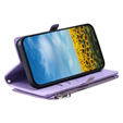 Cu clapetă pentru Xiaomi Redmi 14C / Xiaomi Poco C75, Wallet Zipper Pocket, violet