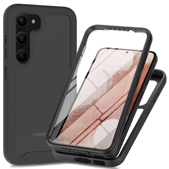 Carcasă pentru Samsung Galaxy S23, Shockproof, cu folie, negru