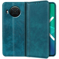 Huse pentru Nokia X10 / X20, Wallet Litchi Leather, verde