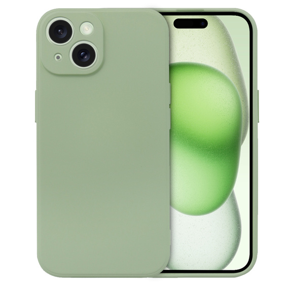 Husa pentru iPhone 15 Plus, Silicone Lite, verde