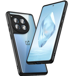 Carcasă pentru OnePlus 12 5G, Fusion Hybrid, cu protecție pentru camera foto, transparent / negru