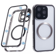 Carcasa Magnetic Dual Glass MagSafe pentru iPhone 16 Pro Max, titan