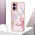 Carcasă de protecție pentru Motorola Moto G24 / G24 Power / G04, Marble Slim Case, roz