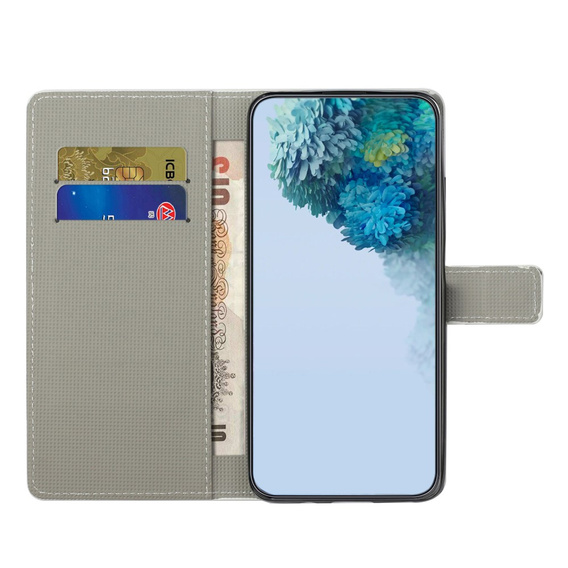 Cu clapetă pentru Motorola Moto G73 5G, Wallet, colorful jellyfish, negru