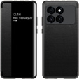 Husă cu clapetă pentru Xiaomi Poco F6 Pro, Side View, negru