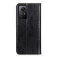 Huse pentru Xiaomi Redmi Note 12S, Wallet Litchi Leather, negru