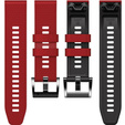 Curea de silicon pentru Garmin Fenix 7 / Forerunner 965 / 955 / 945 / 935, roșu / negru