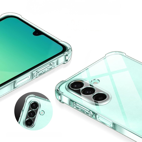 Carcasă pentru Samsung Galaxy A26, Erbord Dropproof, transparentă + Sticlă
