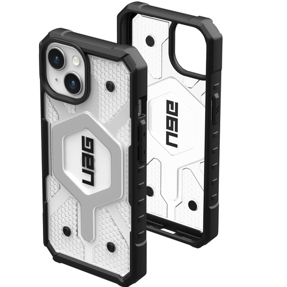 Urban Armor Gear Huse pentru iPhone 15 Plus, Pathfinder MagSafe, transparent / negru