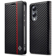 Carcasă cu clapetă pentru Samsung Galaxy S25 Edge, Carbon LC.IMEEKE, negru
