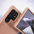 Husa pentru Samsung Galaxy S25 Ultra, Card Holder Kickstand, roz