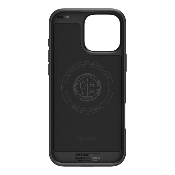 Carcasa Spigen pentru iPhone 16 Pro, Core Armor MagSafe, negru + 9H Tempered Glass