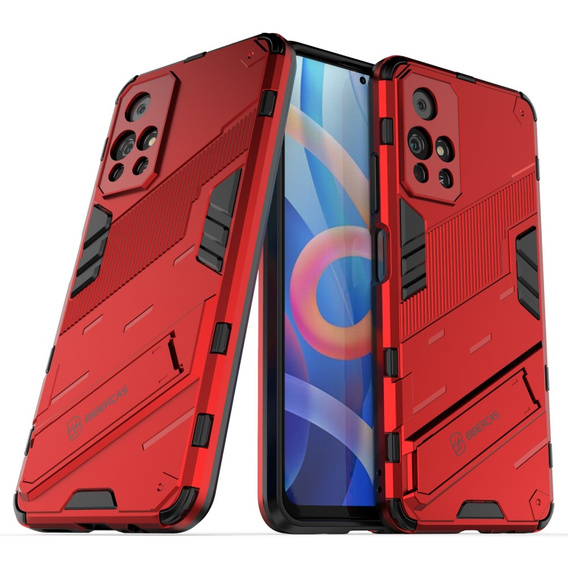 Husa pentru Xiaomi Poco M4 Pro 5G / Note 11S 5G, Military kickstand, albastru