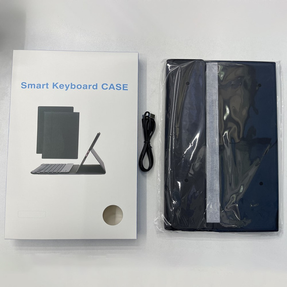 Carcasă + tastatură Lenovo Tab K11 Plus, Leather Pen Slot TouchPad, negru