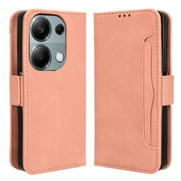 Cu clapetă pentru Xiaomi Redmi Note 13 Pro 4G / Xiaomi Redmi Note 14S / Xiaomi Poco M6 Pro 4G, Card Slot, roz