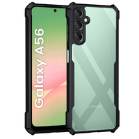 Carcasa pentru Samsung Galaxy A56, AntiDrop Hybrid, negru + sticlă temperată 9H