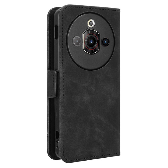 Husă cu slot pentru carduri pentru Nubia Focus Pro 5G, negru