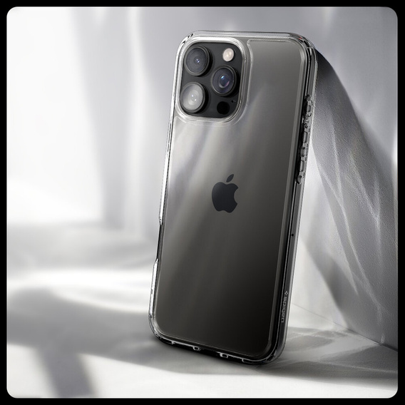 Carcasa Spigen pentru iPhone 16 Pro, Ultra Hybrid, transparentă + sticlă temperată 9H