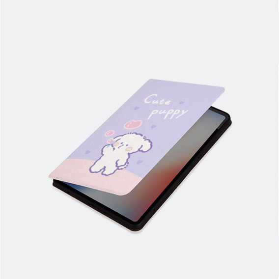 Husă cu clapetă pentru Samsung Galaxy Tab A9+, bubble dog