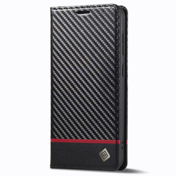 Carcasă cu clapetă pentru Samsung Galaxy S24, Carbon LC.IMEEKE, negru