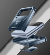 Husă blindată pentru Samsung Galaxy Z Flip 4 5G, Dexnor Clip Holder, albastru marin