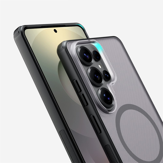 Husă Nillkin Frosted Shield Pro MagSafe pentru Samsung Galaxy S26 Ultra, transparentă/neagră