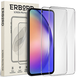 2x sticlă călită pentru Samsung Galaxy A54 5G, ERBORD 9H Hard Glass pe ecran