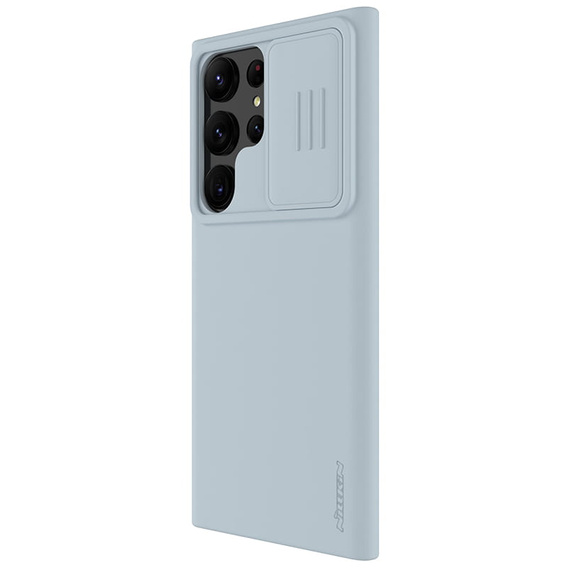 Husă NILLKIN pentru Samsung Galaxy S23 Ultra, husă CamShield din silicon pentru MagSafe, albastru