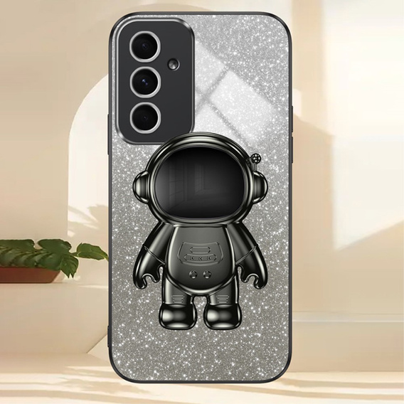 Husa pentru Samsung Galaxy A55 5G, Glitter Astronaut, negru